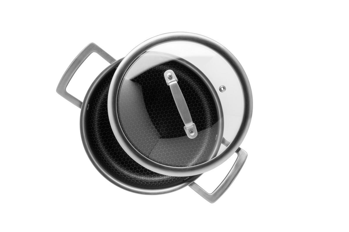 KOCHTOPF HESTIA KERAMIK 2,8 l  - Silberfarben/Schwarz, Basics, Metall (20/15cm) - Mäser