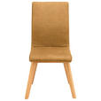 STUHL  in Mikrofaser Holz, Textil  - Beige/Goldfarben, Design, Holz/Textil (45/102/56cm) - Novel