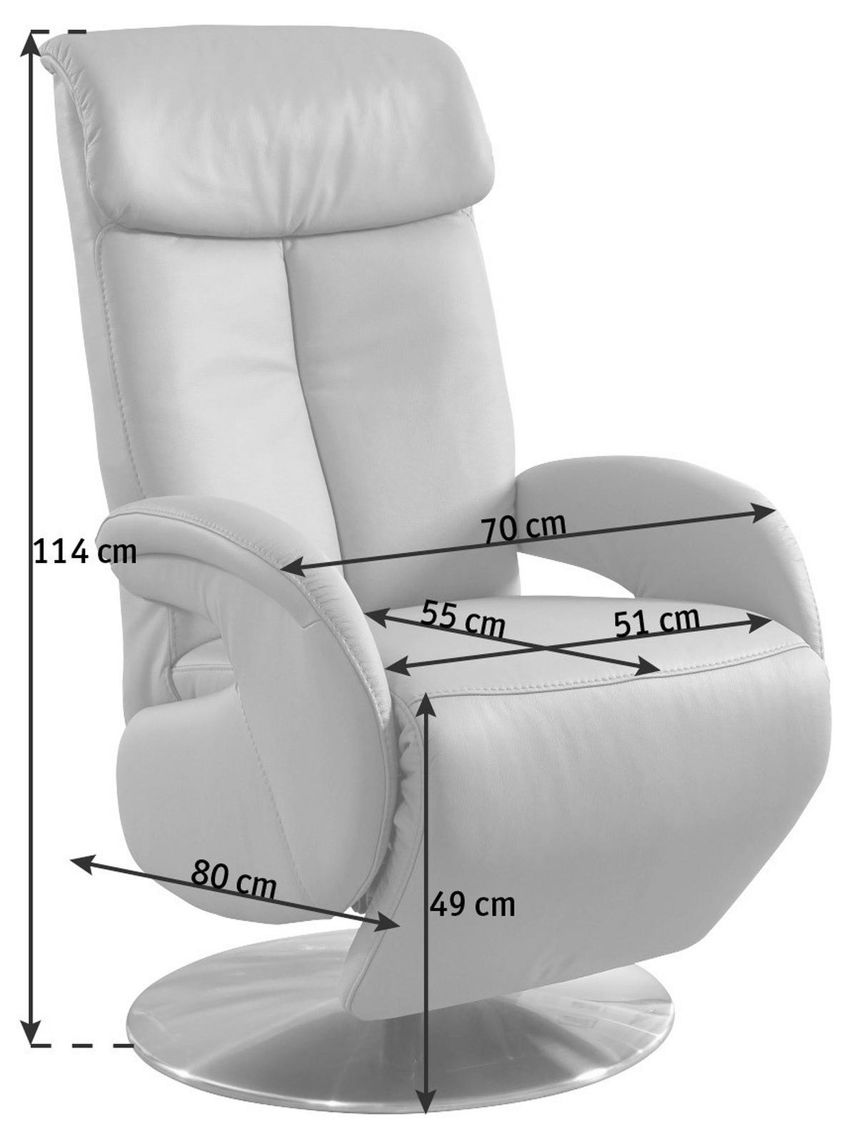 RELAXAČNÉ KRESLO, koža, žltá - žltá/farba ušľachtilej ocele, Design, kov/koža (70/110/80cm) - Cantus