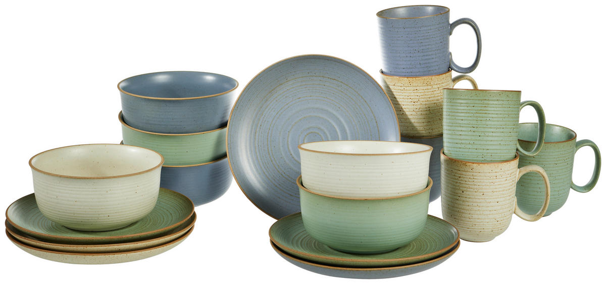 KAFFEESERVICE 18-teilig  - Multicolor, Basics, Keramik (30/30/30cm) - Thomas