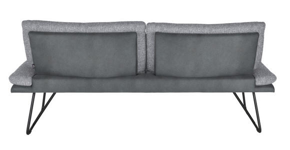 SITZBANK in Metall, Textil Dunkelgrau - Dunkelgrau/Schwarz, Design, Textil/Metall (208/91/72cm) - Dieter Knoll