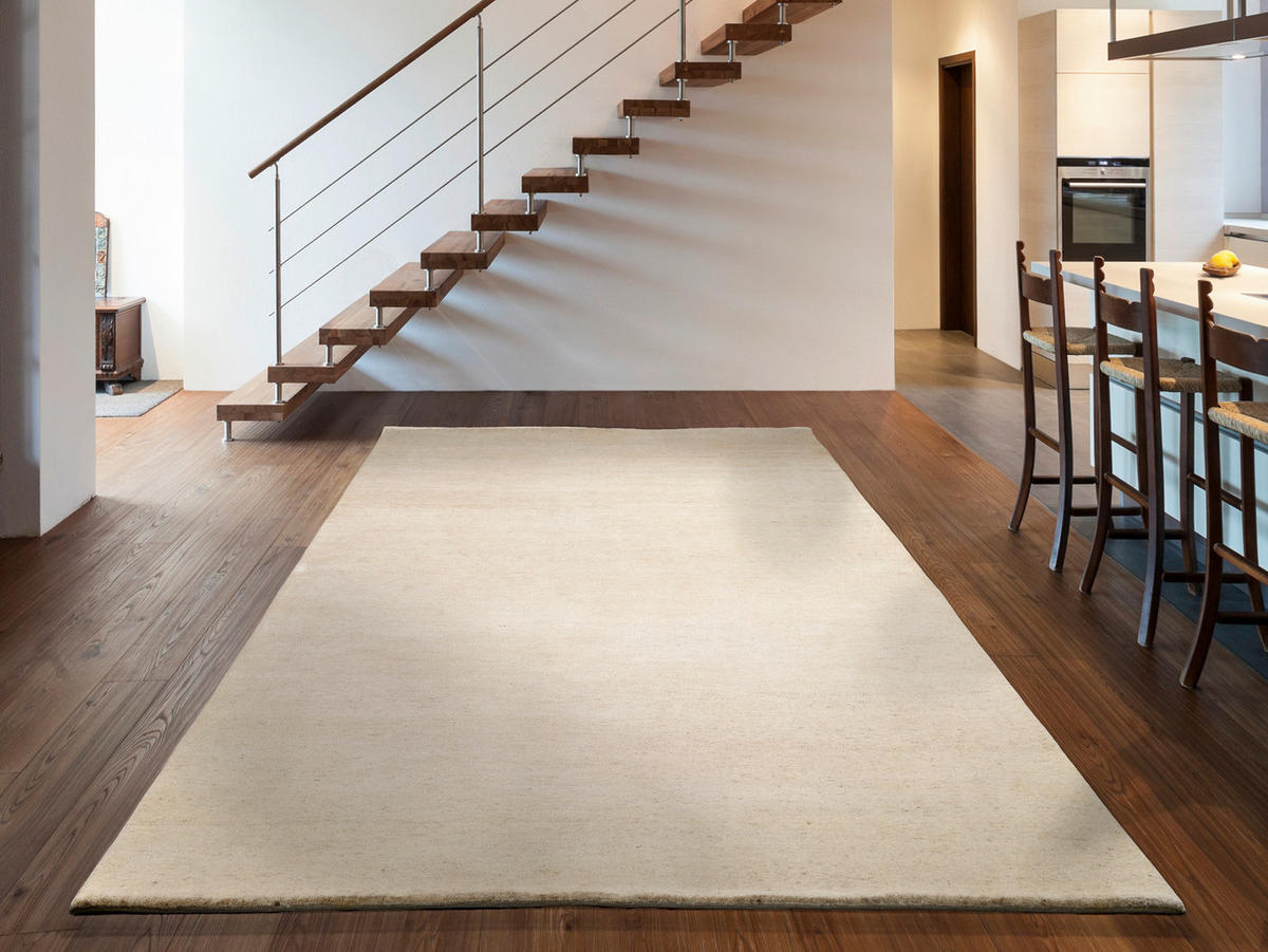 WOLLTEPPICH 200/200 cm Silverström Gelb  - Gelb, Basics, Textil (200/200cm) - Linea Natura