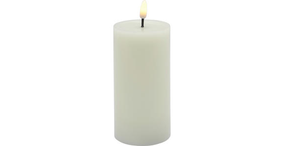 LED-KERZE 7,5/15 cm  - Creme, LIFESTYLE, Kunststoff/Paraffin (7,5/15cm) - Ambia Home