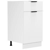BÄNKSKÅP 40/82/46 cm  i vit  - vit/svart, Trend, trämaterial/plast (40/82/46cm) - MID.YOU