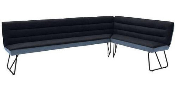 ECKBANK 274/174 cm  in Blau, Schwarz, Dunkelblau  - Blau/Schwarz, Design, Textil/Metall (274/174cm) - Dieter Knoll