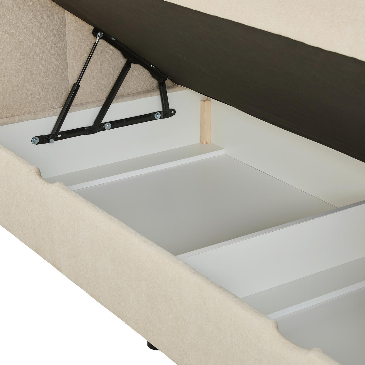 BOXBETT 160/200 cm  in Beige  - Beige/Schwarz, Design, Holz/Kunststoff (160/200cm) - Moderano
