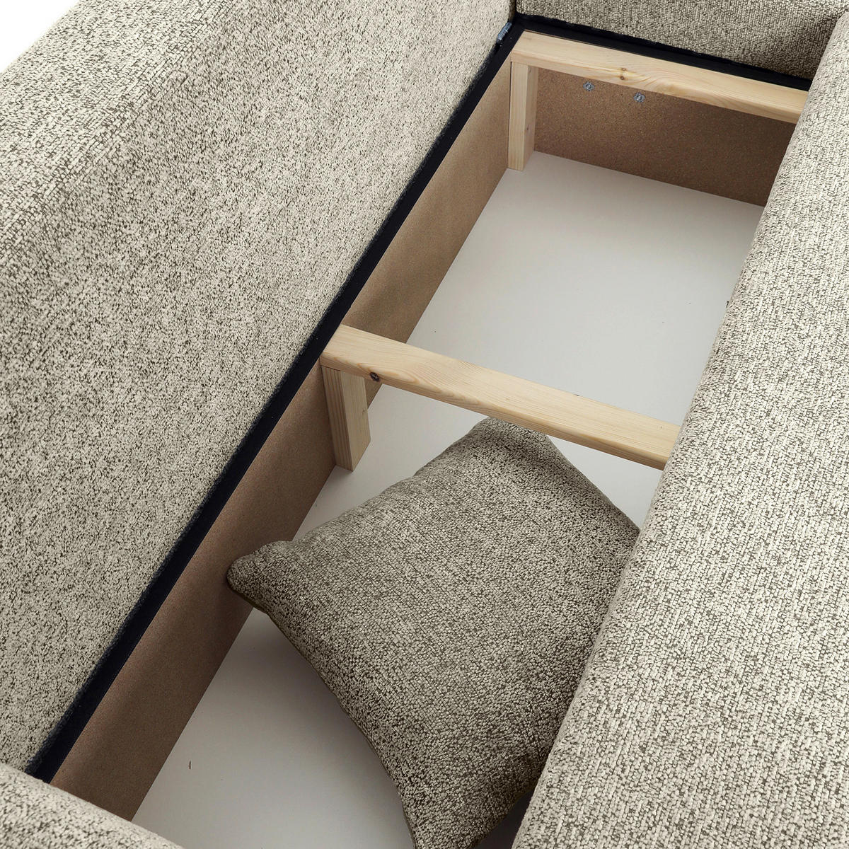 ECKSOFA Mintgrün Flachgewebe Zierkissen, Rückenkissen, Bettkasten, Schlaffunktion, Rücken echt, Liegefläche im Originalstoff  - Schwarz/Mintgrün, KONVENTIONELL, Kunststoff/Textil (145/285cm) - Carryhome