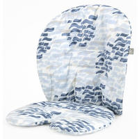 HOCHSTUHLEINLAGE Steps  - Blau/Weiß, Basics, Textil (18/28/5cm) - Stokke