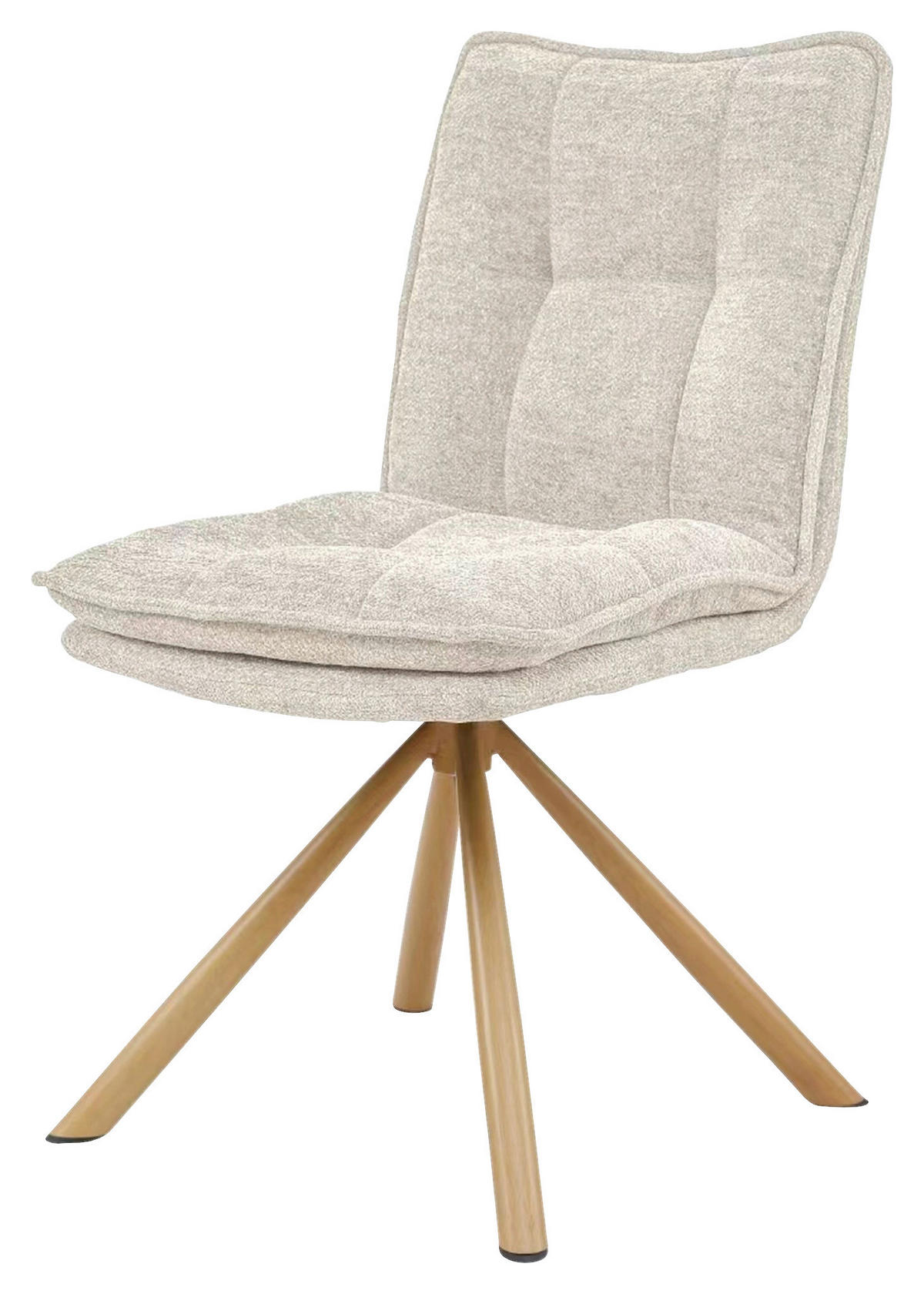 STUHL - Eichefarben/Beige, Design, Textil/Metall (52/89/65cm) - Carryhome