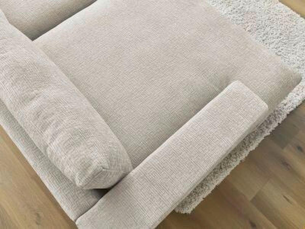 BIGSOFA LEONARD Struktur Beige  - Beige/Schwarz, MODERN, Kunststoff/Textil (274/77/159cm)