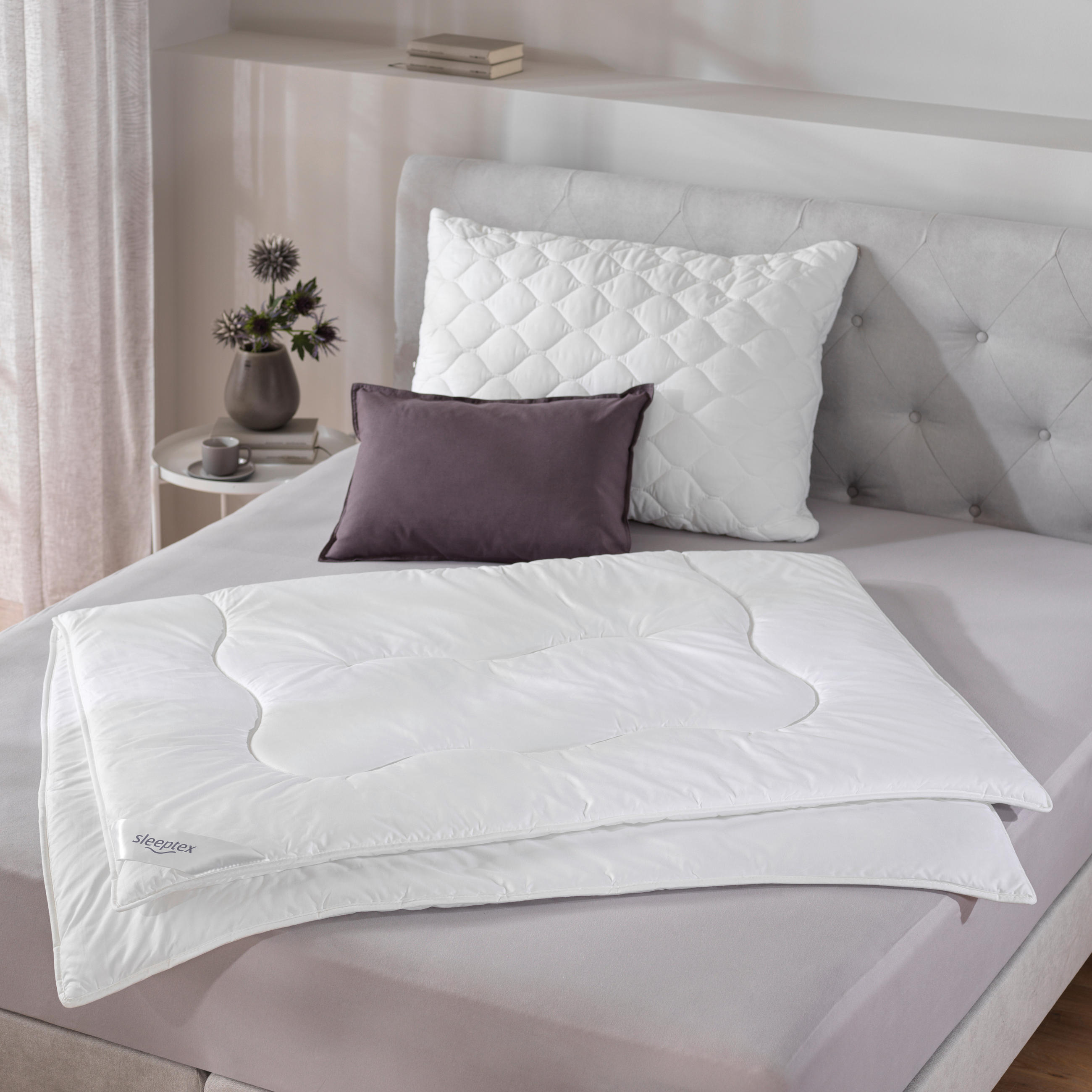 CELOROČNÍ PŘIKRÝVKA, 140/220 cm, polyester - bílá, Basics, textil (140/220cm) - Sleeptex