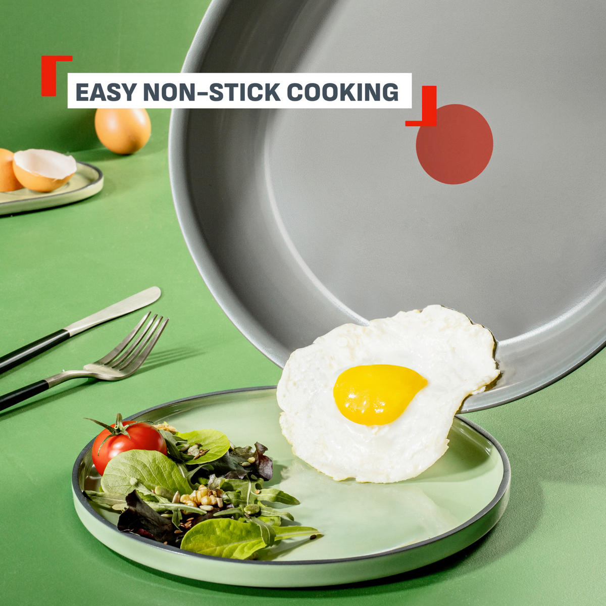 VOK PONEV  Renewal 28 cm  - barve aluminija, Basics, kovina (28cm) - Tefal