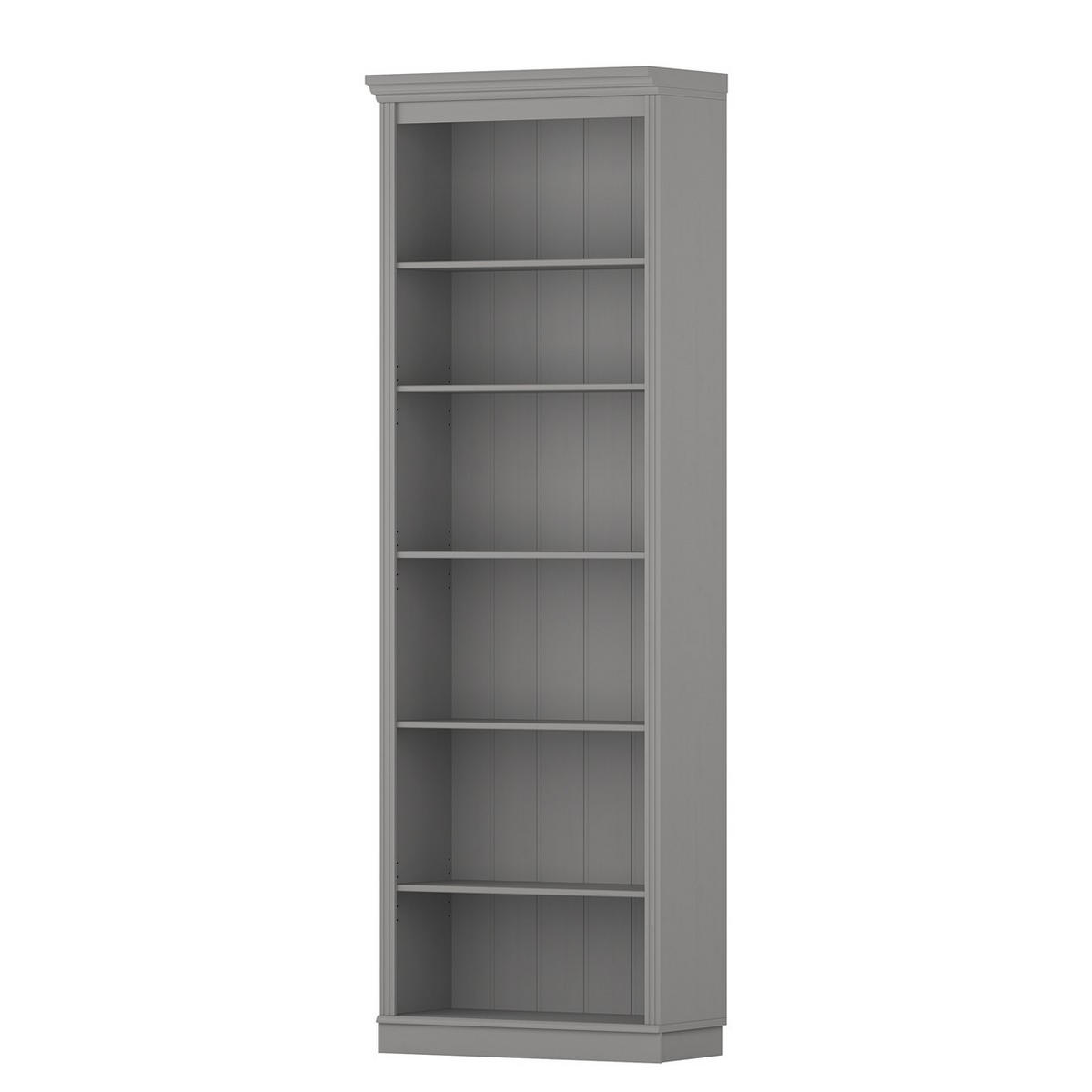 BÜCHERWAND Kiefer massiv Grau  - Grau, Design, Holz (222/223/37cm) - Livetastic
