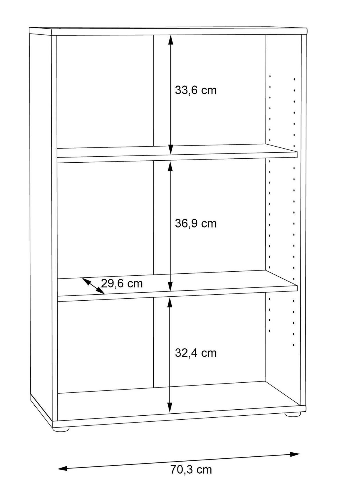 REGAL  73,7/111,1/34,8 cm Eiche Artisan  - Eiche Artisan, Design, Holzwerkstoff (73,7/111,1/34,8cm)