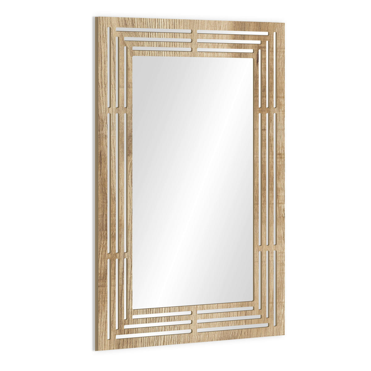 DEKOSPIEGEL  40/60 cm   in rechteckig  - Eichefarben, Basics, Glas/Holz (40/60cm)