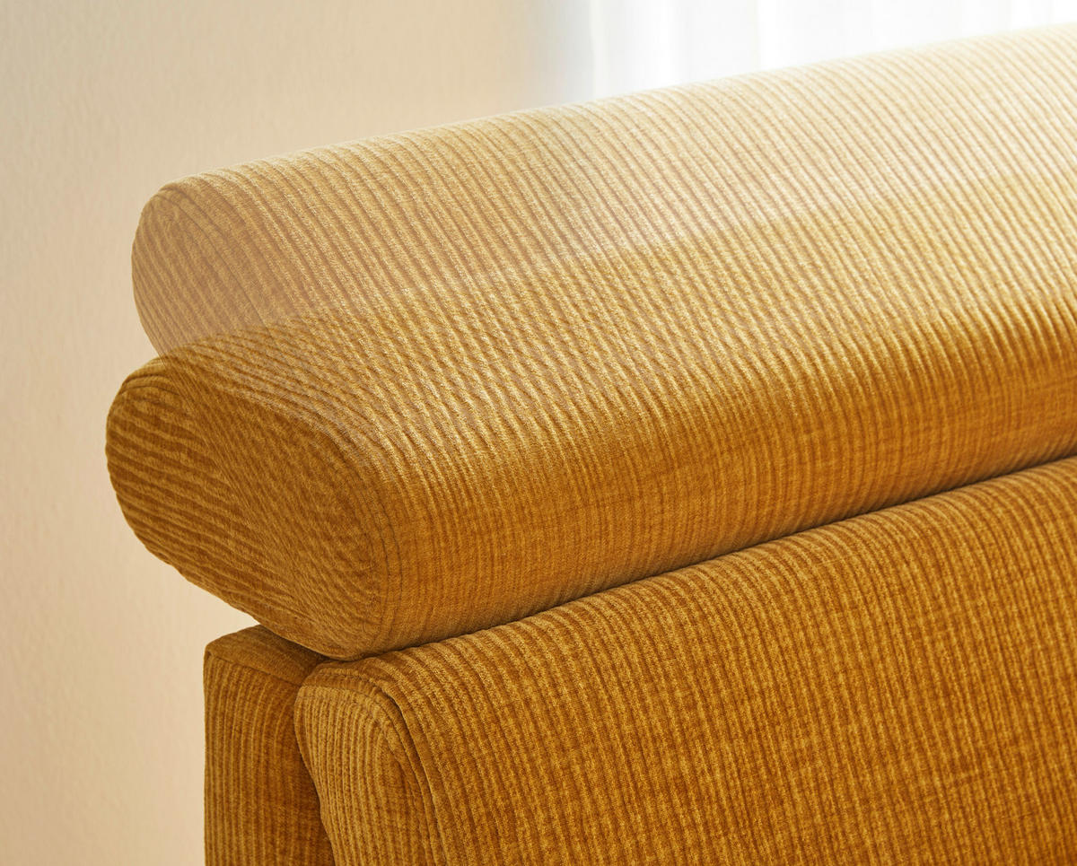 ECKSOFA Beldomo system Currygelb Webstoff  - Currygelb/Schwarz, Design, Textil/Metall (258/203cm) - Beldomo System