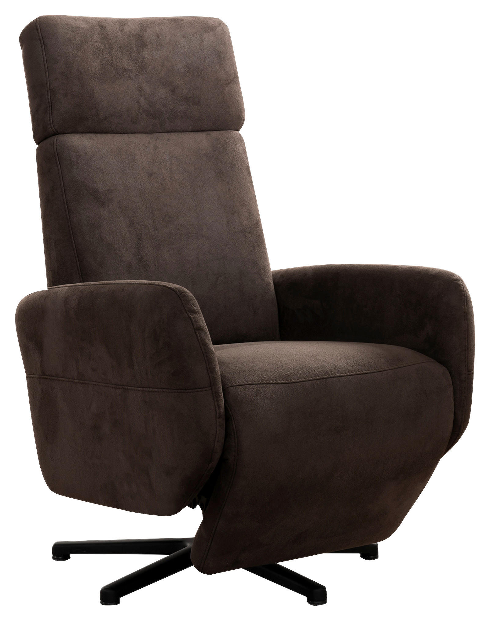 DREHSTUHL Mikrofaser Mokka  - Schwarz/Mokka, KONVENTIONELL, Textil/Metall (71/110/82cm) - Sit & More