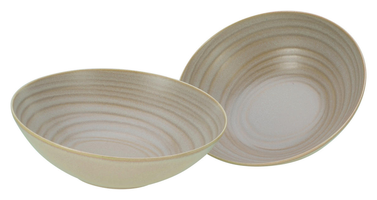 SCHÜSSELSET 2-teilig  - Hellbraun, Basics, Keramik (26,5/28/15cm) - Creatable