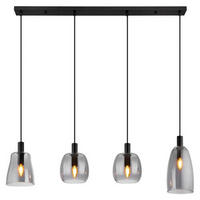 HÄNGLAMPA 107/16/120 cm  - svart, Design, metall/glas (107/16/120cm) - Globo