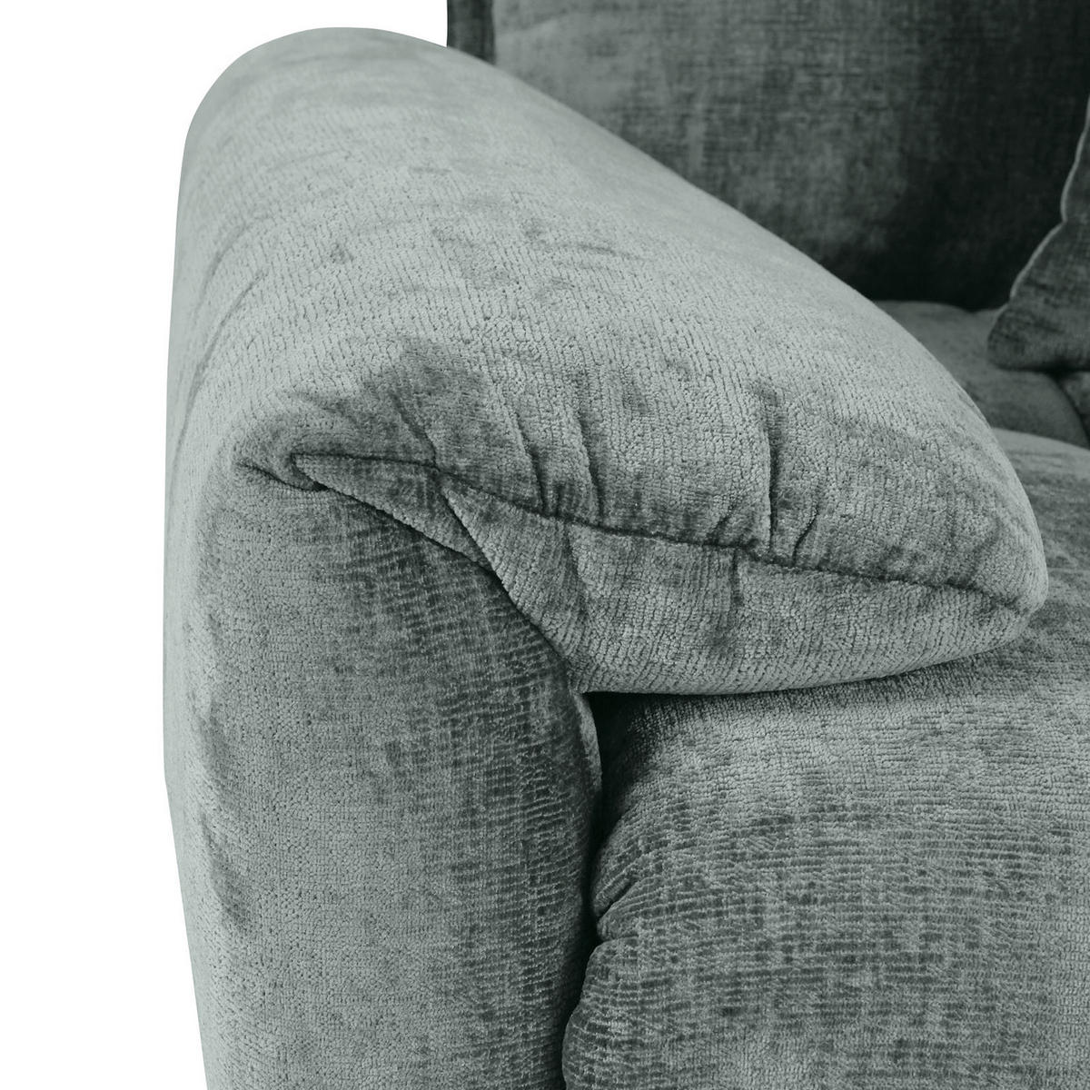 BIG SOFFA i chenille mintgrå  - mintgrå/svart, Design, textil/plast (265/67/130cm) - home24