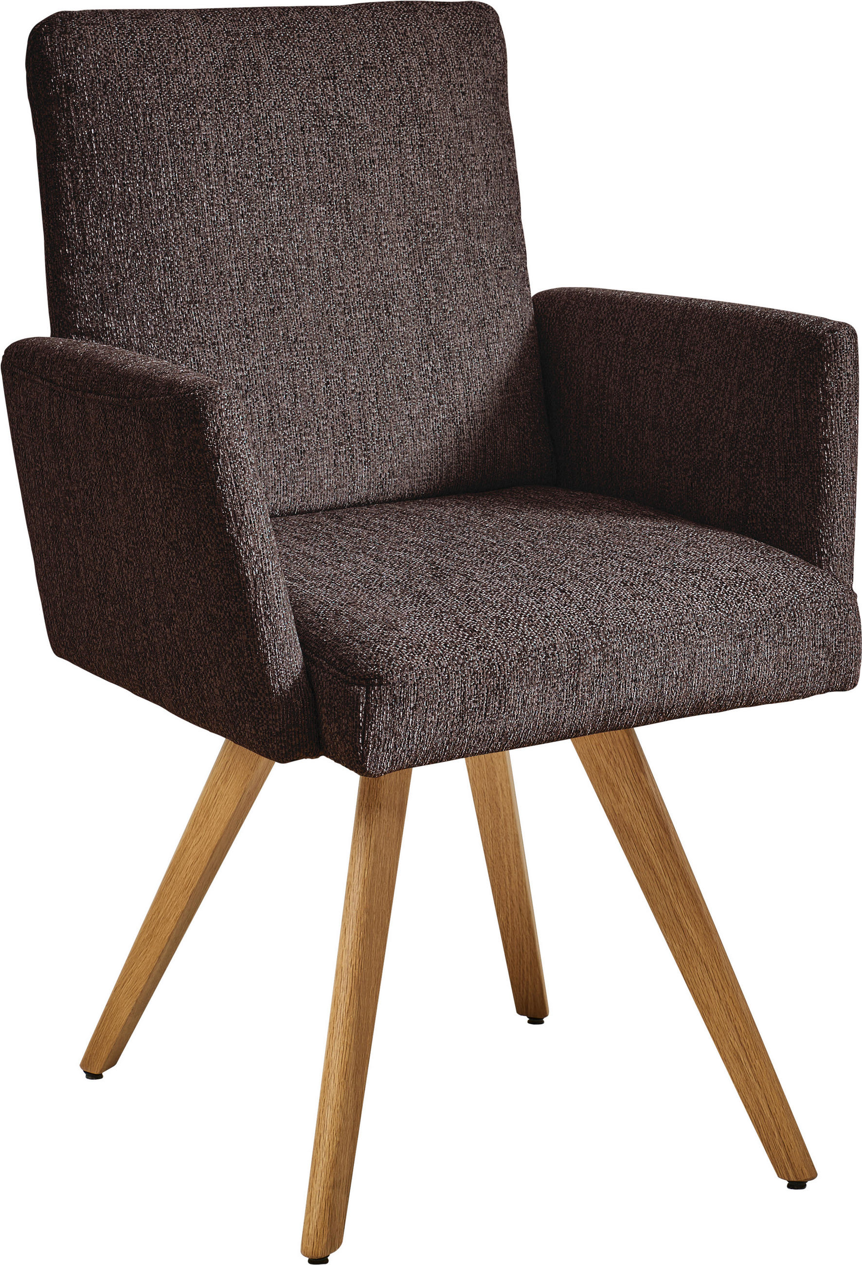 ARMLEHNSTUHL in Holz, Textil Dunkelbraun  - Eichefarben/Dunkelbraun, Design, Holz/Textil (56/92/60cm) - Dieter Knoll