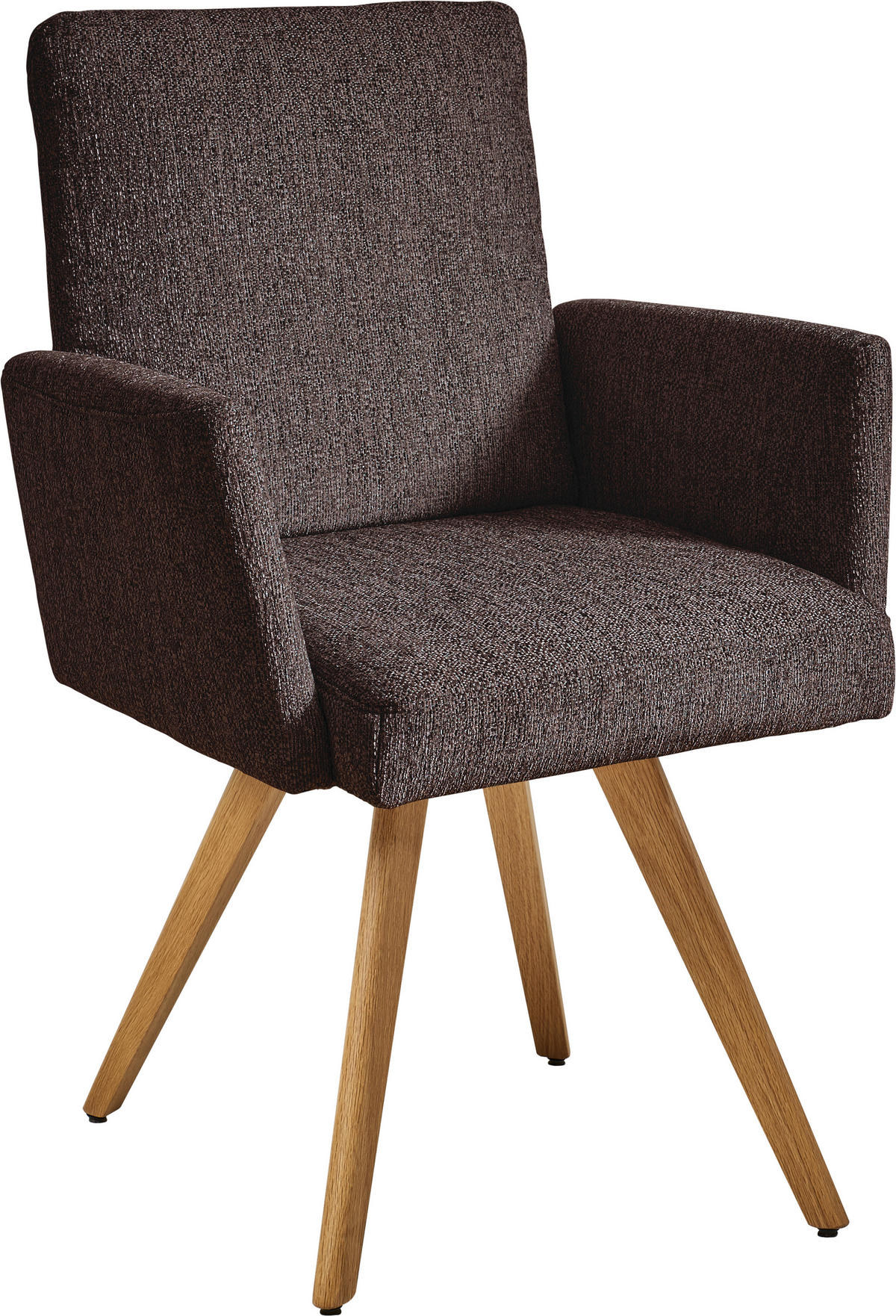 ARMLEHNSTUHL in Holz, Textil Dunkelbraun  - Eichefarben/Dunkelbraun, Design, Holz/Textil (56/92/60cm) - Dieter Knoll