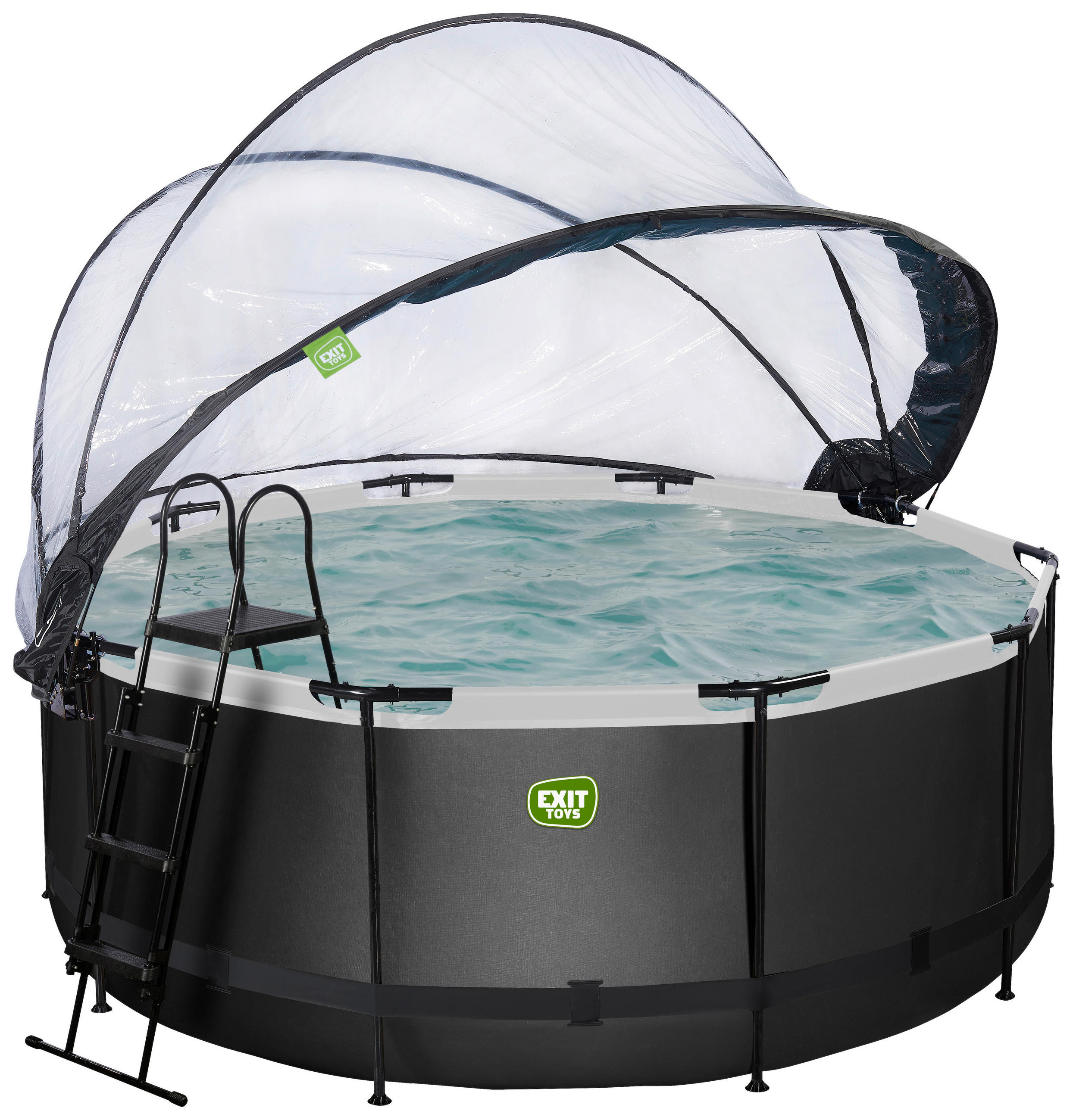 POOL 360/122 cm  - Anthrazit, Konventionell, Kunststoff/Metall (360/122cm) - EXIT Toys