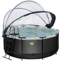 POOL 360/122 cm  - Anthrazit, Konventionell, Kunststoff/Metall (360/122cm) - EXIT Toys