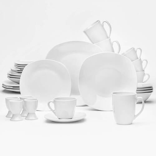 KOMBISERVICE Altea 32-teilig  - Weiss, Konventionell, Keramik (14,6null) - Van Well