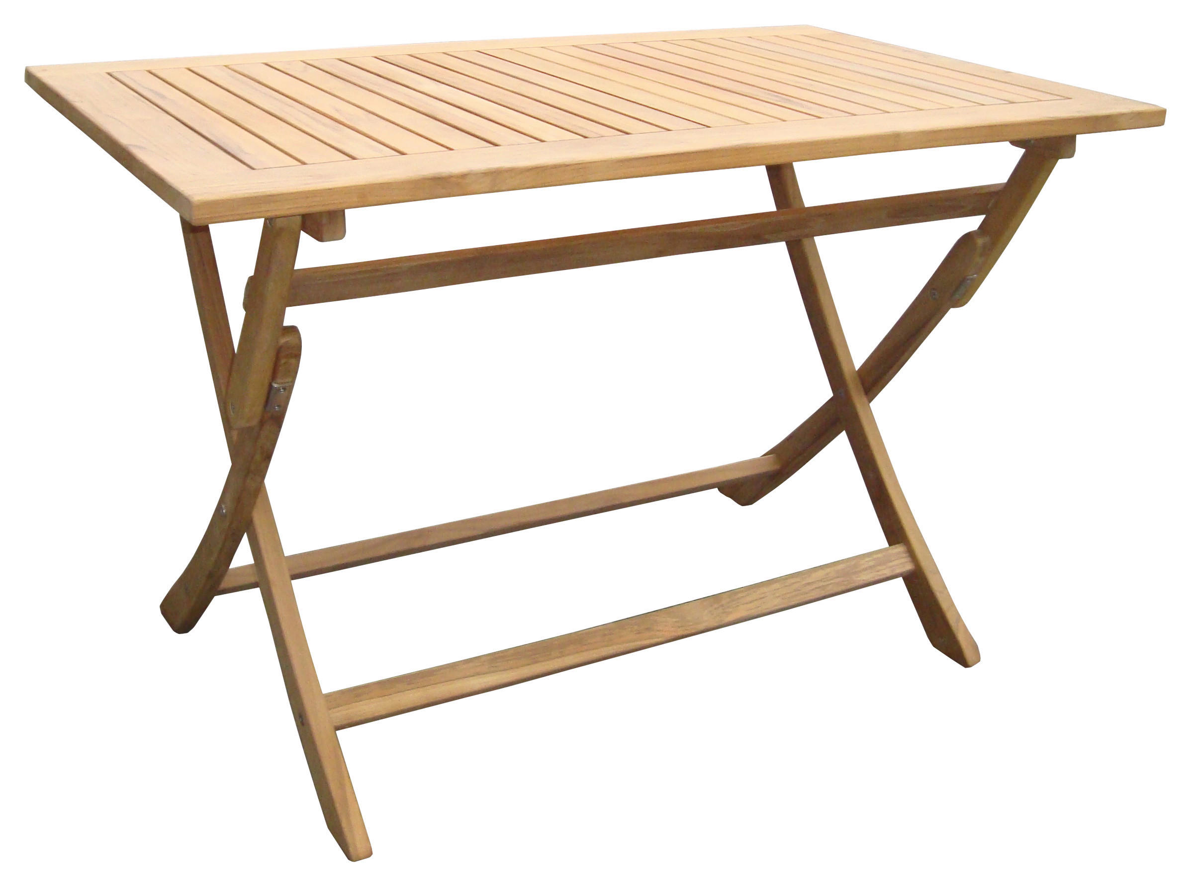 GARTENTISCH 120/70/74 cm Holz, Metall rechteckig  - Edelstahlfarben/Teakfarben, LIFESTYLE, Holz/Metall (120/70/74cm) - Zebra 