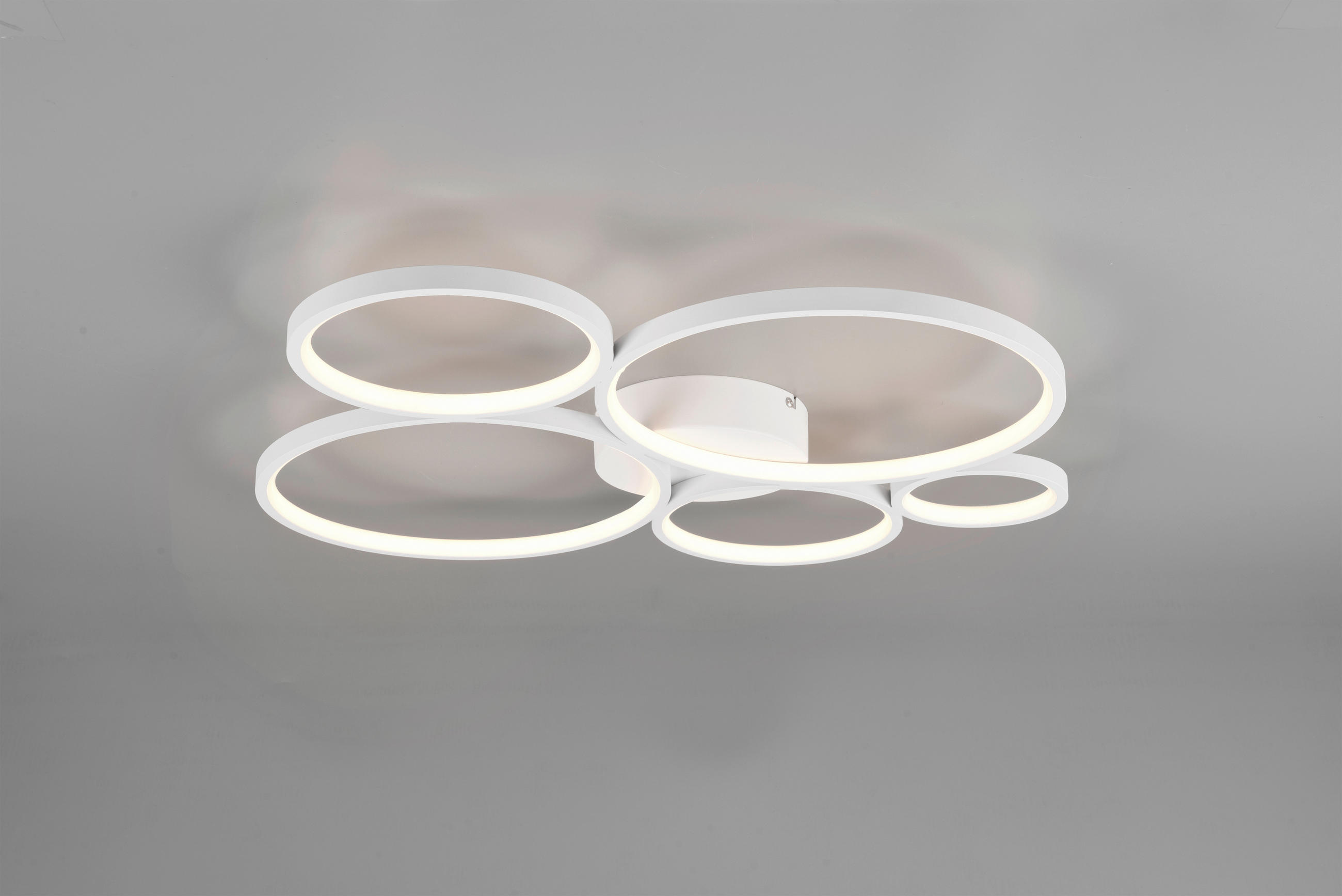 Thumbnail - Trio Leuchten Led-Deckenleuchte Rondo, Weiß, Metall, 59x5.5x53 cm, 3-fach schaltbar, Lampen & Leuchten, Innenbeleuchtung...