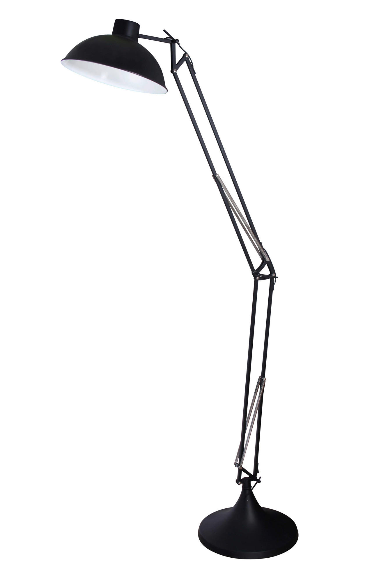 STEHLEUCHTE  34/173/92 cm   - Schwarz, Design, Metall (34/173/92cm) - P & B