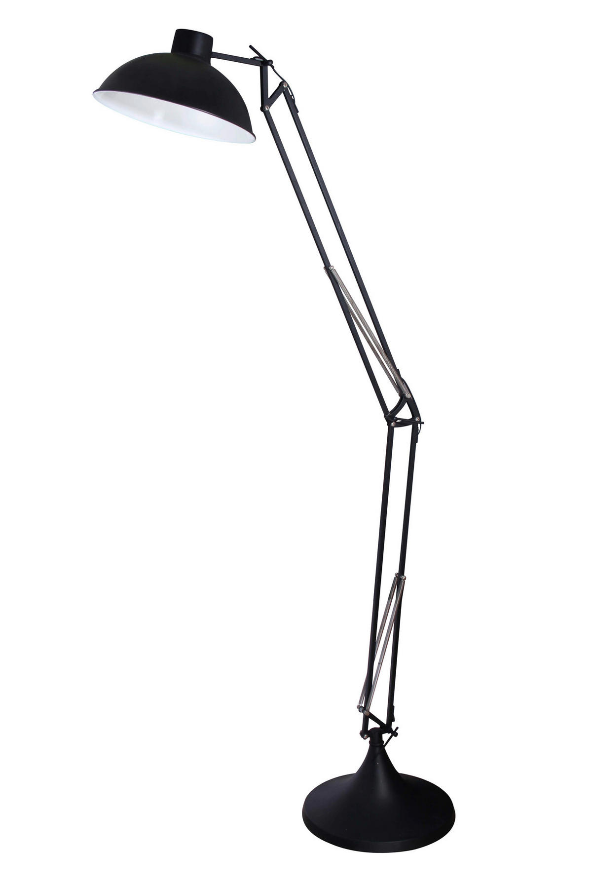 STEHLEUCHTE  34/173/92 cm   - Schwarz, Design, Metall (34/173/92cm) - P & B