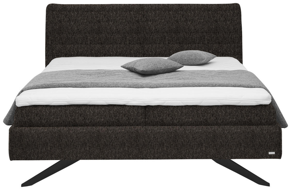 POLSTERBETT 180/200 cm  in Dunkelbraun  - Weiss/Dunkelbraun, Design, Holzwerkstoff/Kunststoff (180/200cm) - Dieter Knoll