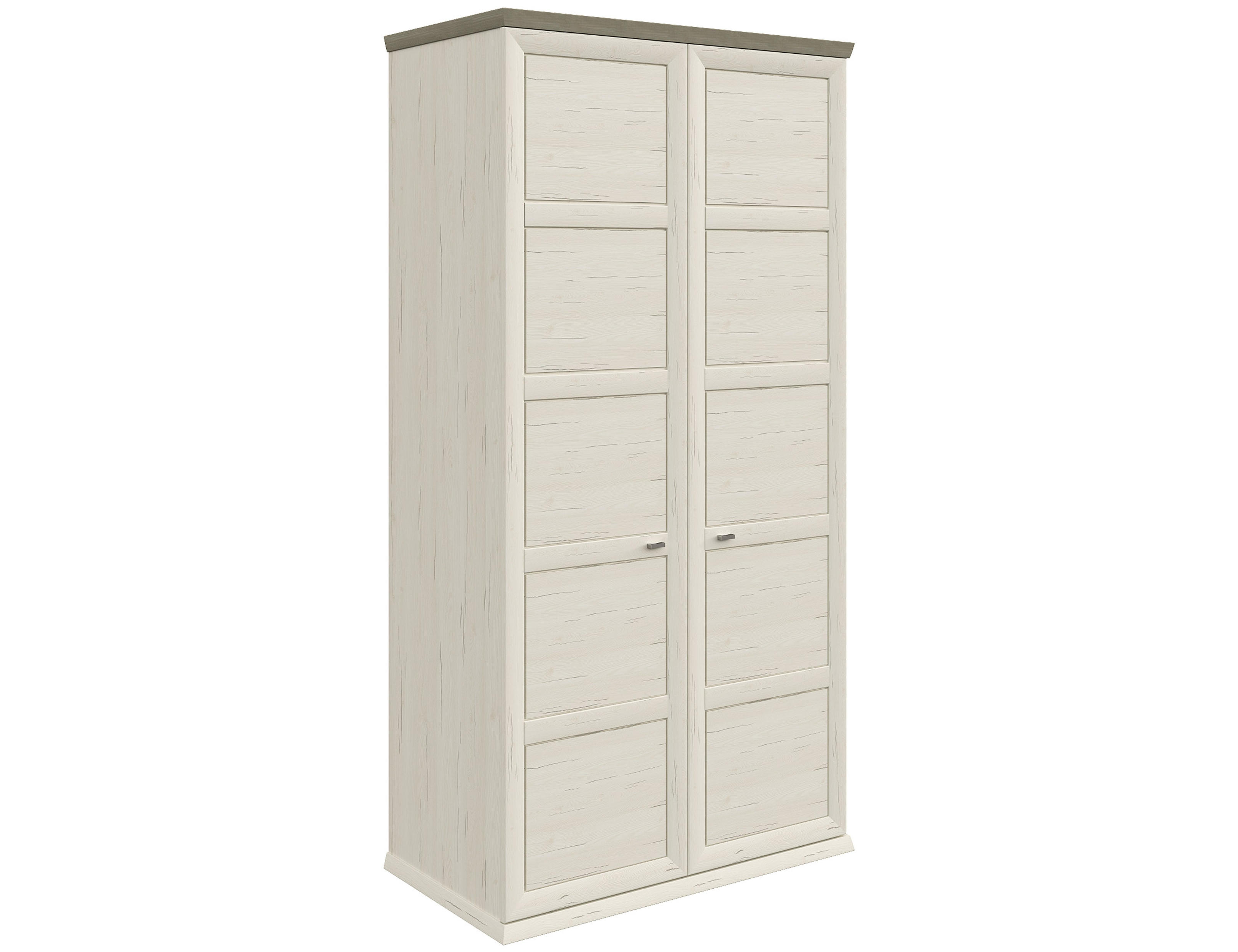 GARDEROB 104/209,5/60 cm 2-dörrar - vit/nickelfärgad, Lifestyle, metall/träbaserade material (104/209,5/60cm) - Hom`in