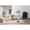 ECKSOFA Beige Cord  - Beige/Schwarz, Design, Kunststoff/Textil (196/303cm) - Livetastic