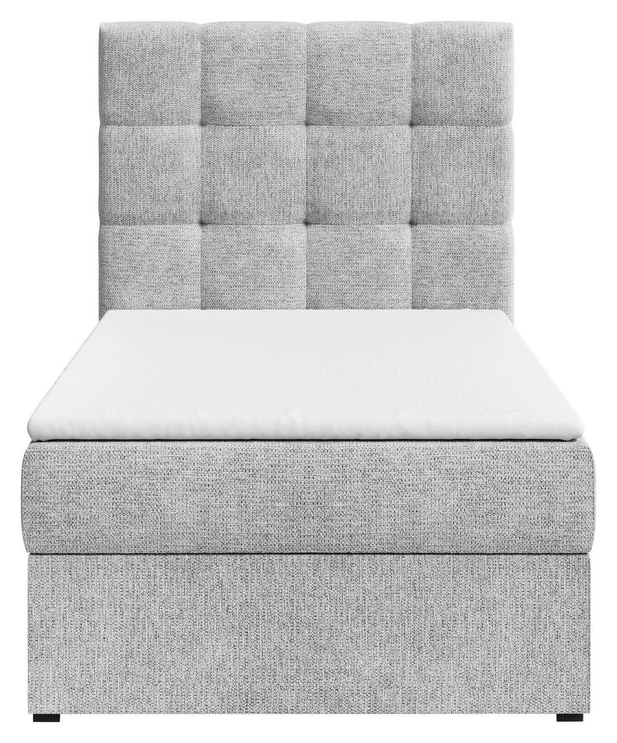 BOXBETT 90/200 cm,  in Grau, Bettkasten, Topper,  - Schwarz/Grau, MODERN, Holz/Kunststoff (90/200cm) - MID.YOU