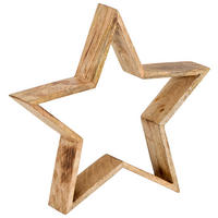 DEKOSTERN  - Naturfarben, LIFESTYLE, Holz (36/36/7cm) - X-Mas
