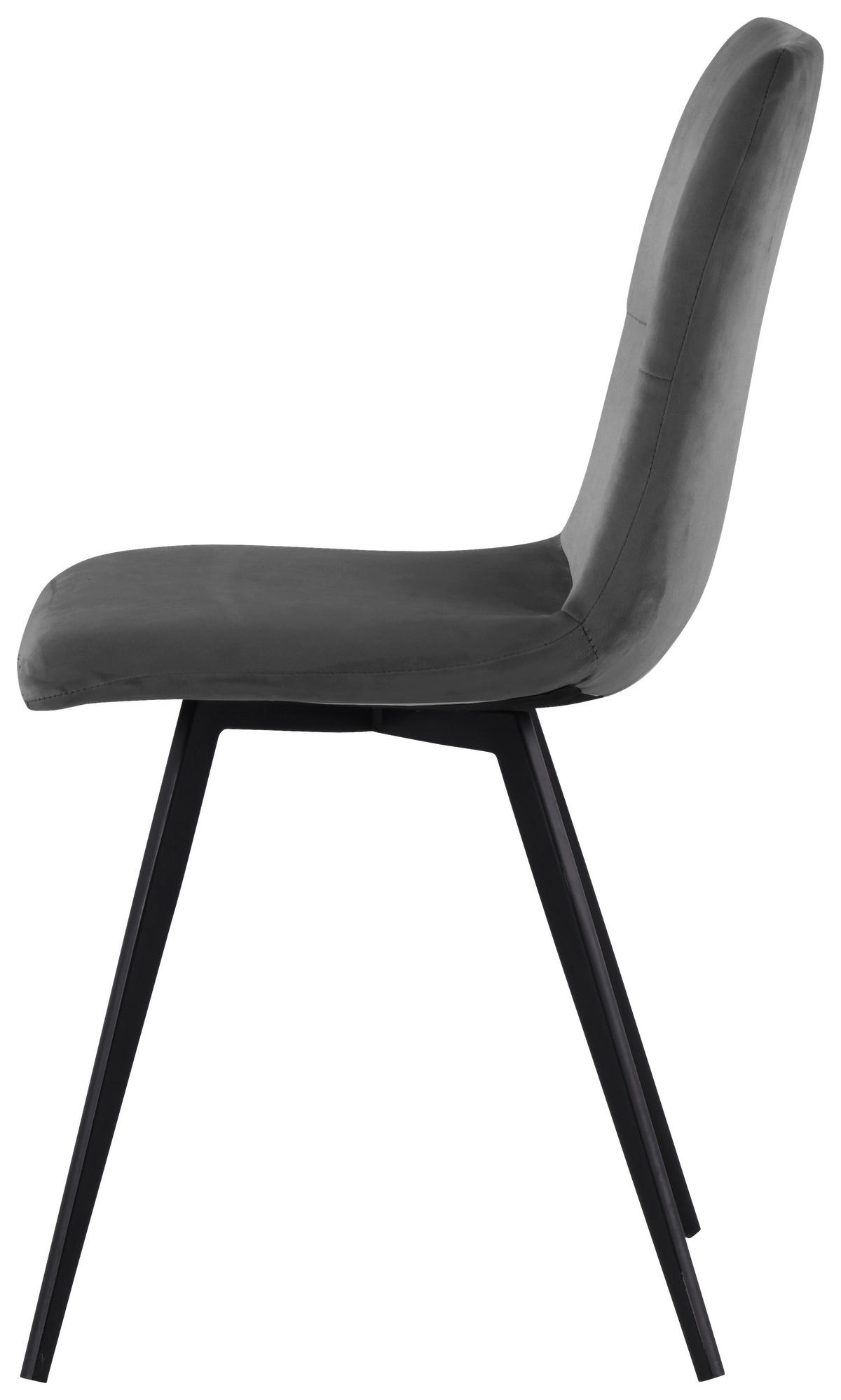 STOL, kovina, tekstil siva  - siva/črna, Design, kovina/tekstil (45/88/54,5cm) - Carryhome