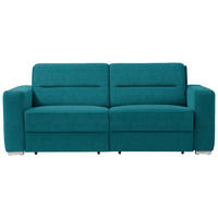 SCHLAFSOFA in Textil Petrol  - Petrol, Konventionell, Textil/Metall (202/86/92cm) - Sedda