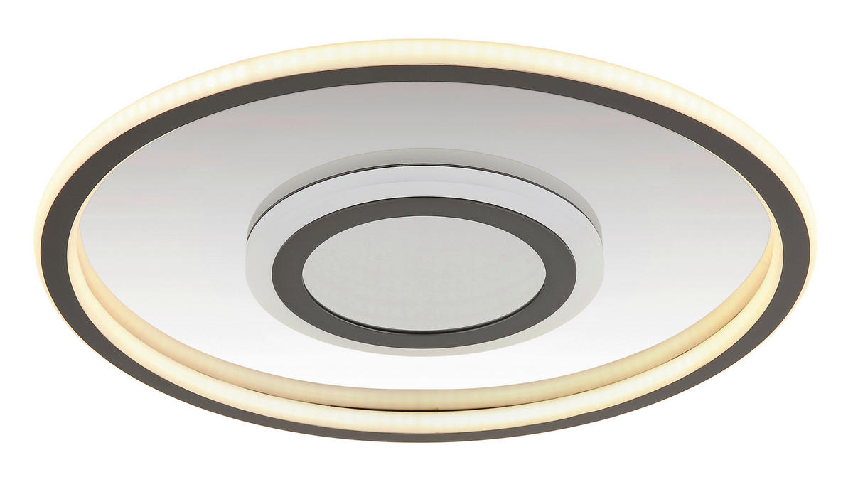 LED MENNYEZETI LÁMPA - fehér/szürke, Konventionell, műanyag/fém (43,2/5cm) - Globo