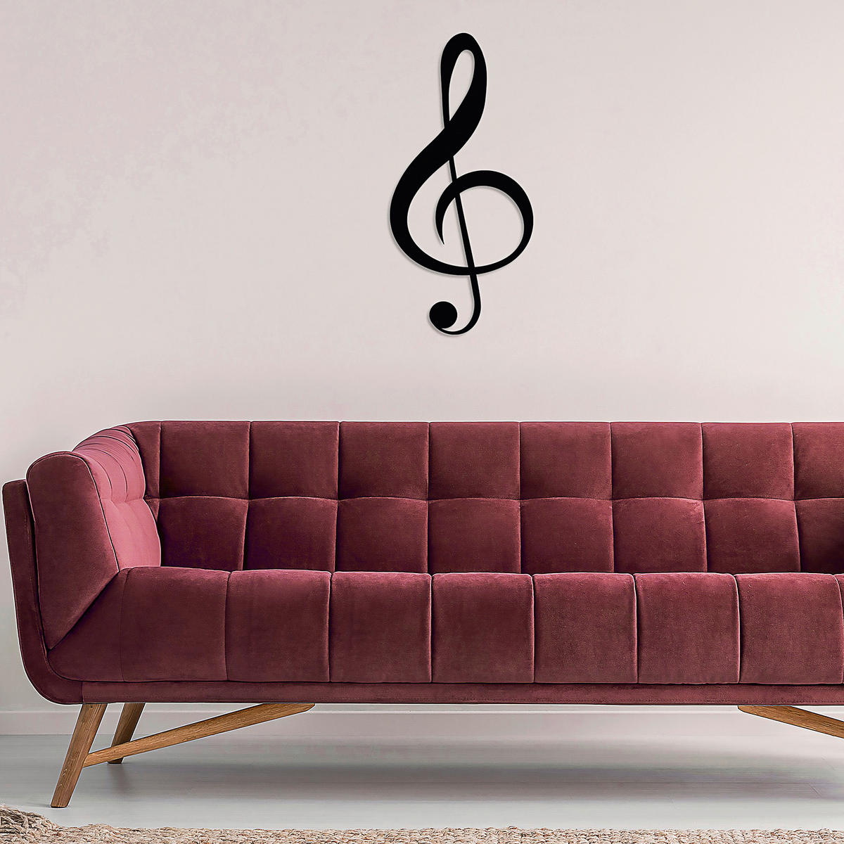 METALLBILD  - Schwarz, Basics, Metall (28/59cm)