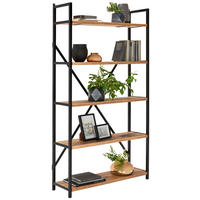 ETAJERĂ  100/178/32 cm culoare natur  - culoare natur/negru, Trend, lemn/metal (100/178/32cm) - Ambia Home