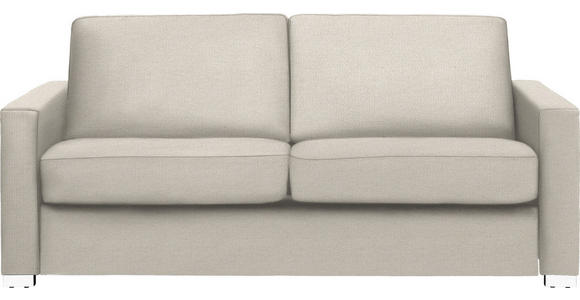 SCHLAFSOFA Webstoff Creme - Chromfarben/Creme, KONVENTIONELL, Textil/Metall (188/86/97cm) - Novel