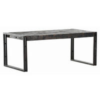 COUCHTISCH Mangoholz massiv 110/60/45 cm rechteckig Braun, Grau  - Braun/Grau, Design, Holz/Metall (110/60/45cm)