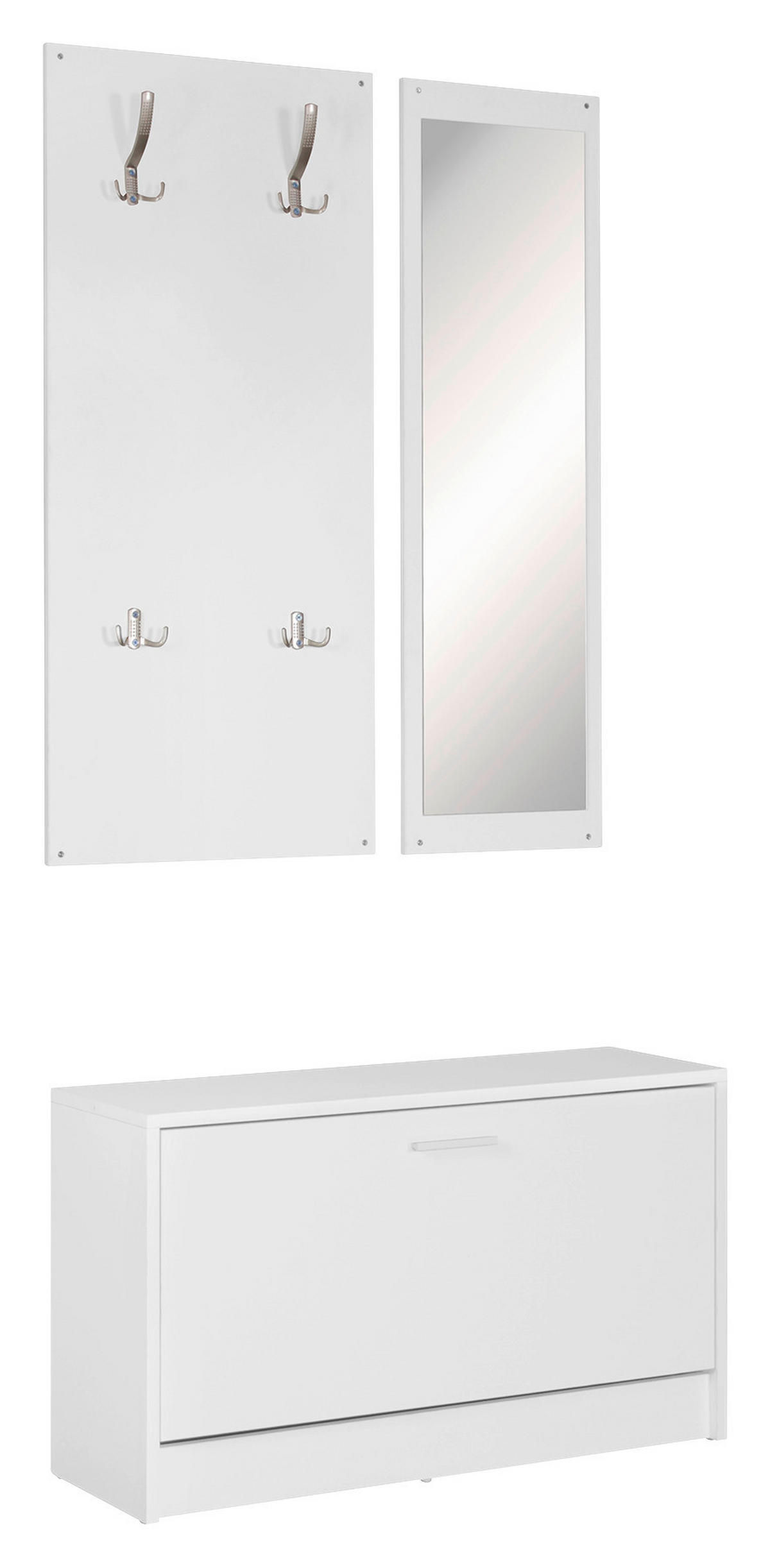 GARDEROBE 3-teilig  in 80/147/27 cm  - KONVENTIONELL, Holzwerkstoff (80/147/27cm) - MID.YOU