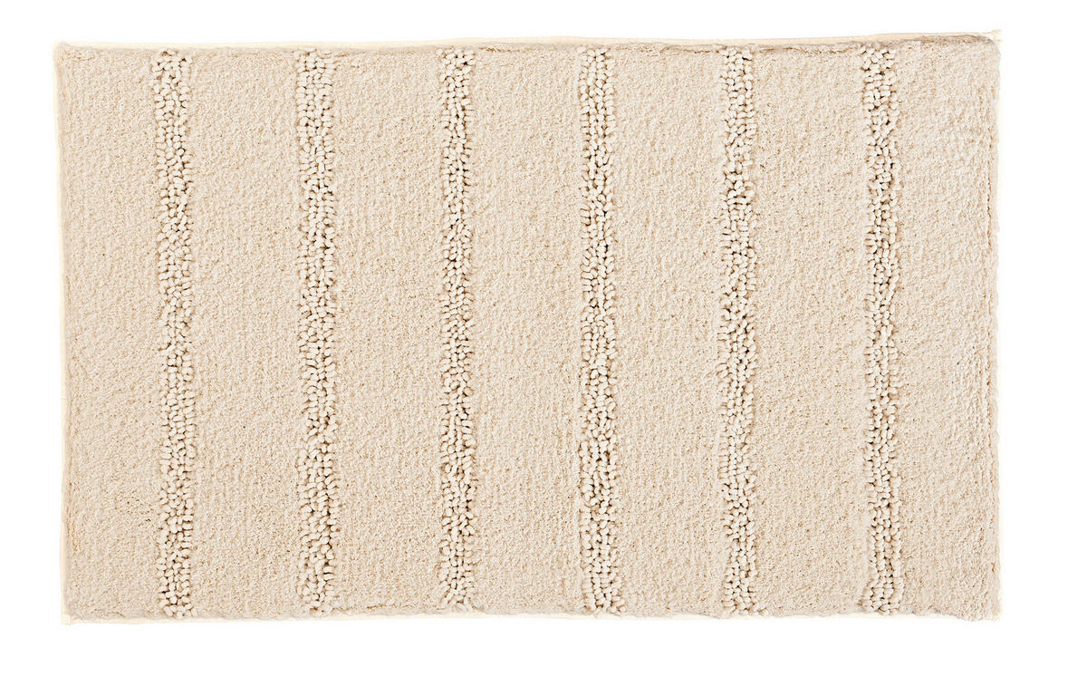 KOBEREC DO KOUPELNY, 60/100/2.5 cm - béžová, Basics, textil/plast (60/100/2.5cm) - Kleine Wolke