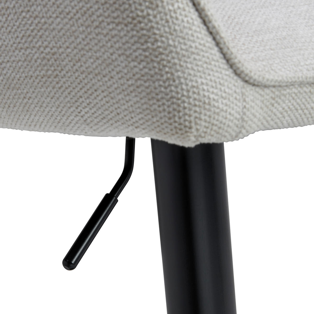 BÁRSZÉK fém, textil fekete, bézs  - bézs/fekete, Modern, textil/fém (55/91.5-113/52cm) - Livetastic