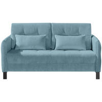 SCHLAFSOFA in Textil Türkis  - Türkis/Schwarz, Design, Textil/Metall (170/88/110cm) - Novel