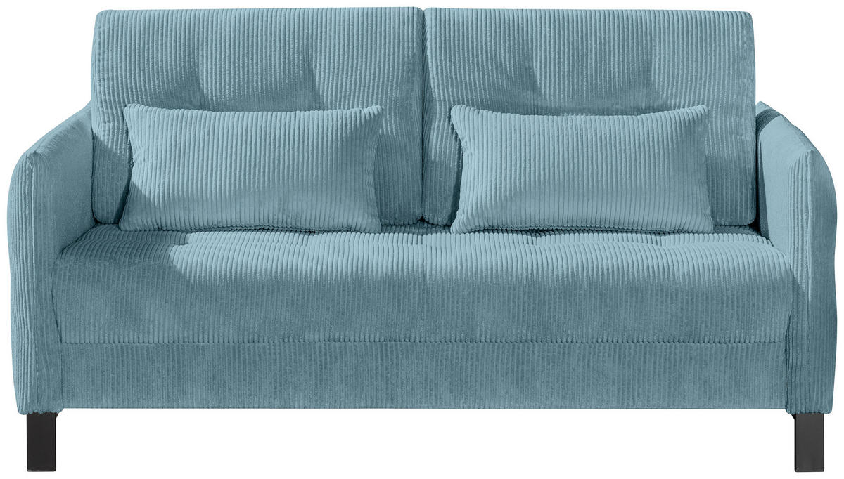 SCHLAFSOFA in Textil Türkis  - Türkis/Schwarz, Design, Textil/Metall (170/88/110cm) - Novel